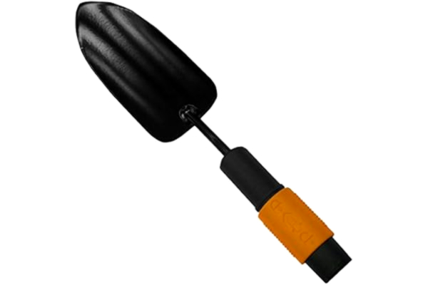 Fiskars  planteringsspade, verktygshuvud, längd: 31,5 cm, blad av borstål, svart/orange, QuikFit, 1000730