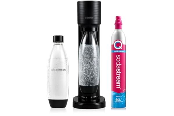 SodaStream  Vattenförgasare för omvandling av vatten till mousserande vatten, inklusive 1 liter flaska och 1 cylinder med 425 ml koldioxid med snabbkoppling