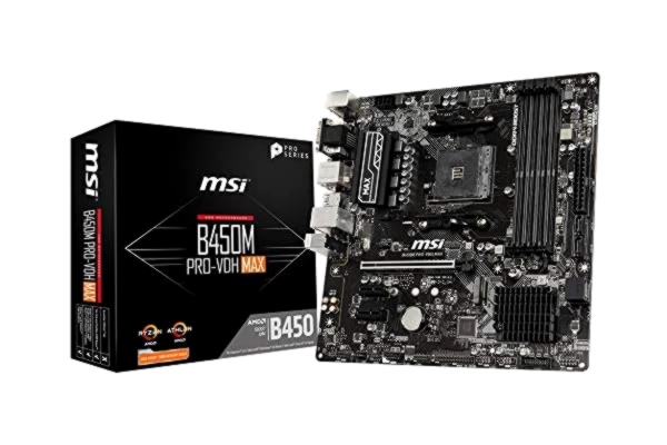 MSI  B450M PRO-VDH MAX Emolevy - AMD B450 - AMD AM4 socket - DDR4 RAM - Micro-ATX
