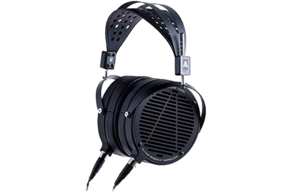 Audeze  LCD-2 klassiska hörlurar med öppen rygg med avtagbar kabel och ekonomisk resväska – läderfri
