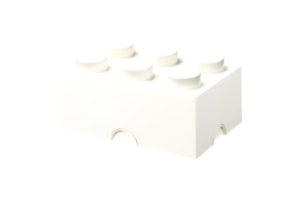 LEGO Room Copenhagen LEGO förvaringstegel 6, röd (vit)