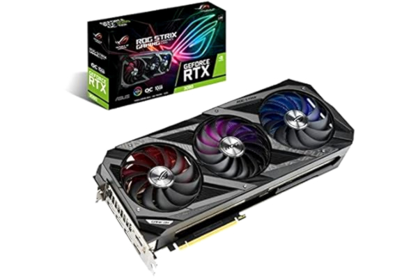Asus ASUS ROG STRIX NVIDIA GeForce RTX 3080 V2 OC Edition – Carte Graphique Gaming (PCIe 4.0, 10GB GDDR6X, LHR, HDMI 2.1, DisplayPort 1.4a, ventilateurs axiaux, 2.9 slot, Super Alloy Power II, GPU Tweak II