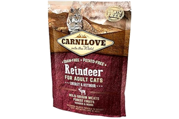 Carnilove  512263 torr katt mat vuxen ren 400 g – torr mat för katter (vuxen, ren, 400 g, alla raser)