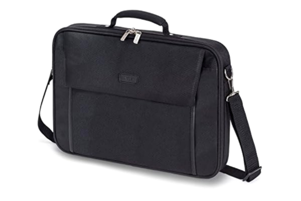 Dicota DICOTA Multi 15–17,3 tum BASE Axelväska för en laptop, dator eller surfplatta, lätt och utfällbar Clamshell-laptopväska, svart