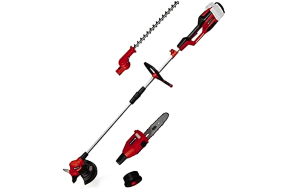 Einhell  batteridrivet multifunktionsredskap GE-LM 36/4in1 Li-Solo Power X-Change (litiumjonbatteri, 2 x 18 V, Brushless-motor, häcktrimmerhuvud som kan vinklas i sju steg, utan batteri och laddare)