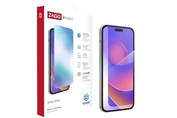 Zagg ZAGG InvisibleShield XTR2 skärmskydd för iPhone 14 Pro Max, gaming, anti-mikrobial, stöttålig, snötät, bluelight, repsäker, klar
