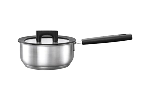 Fiskars  kastrull med lock, Ø 18 cm, kapacitet: 1,8 liter, Passar alla hällar, Rostfritt stål/plast, Hard Face, 1052239