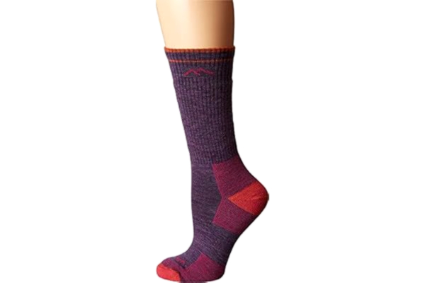 Darn Tough  Vermont kvinnors merinoull stövelstrumpor kudde, Plommon ljung, L