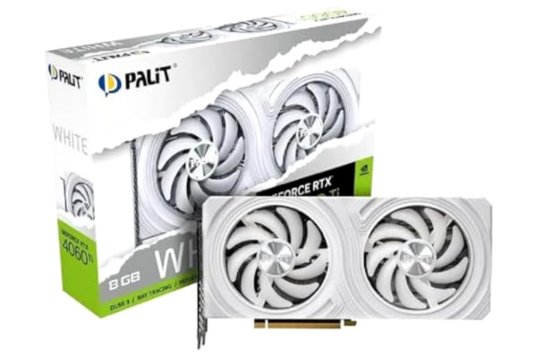 Palit  GeForce RTX 4060 Ti White - 8GB GDDR6X RAM - Grafikkort