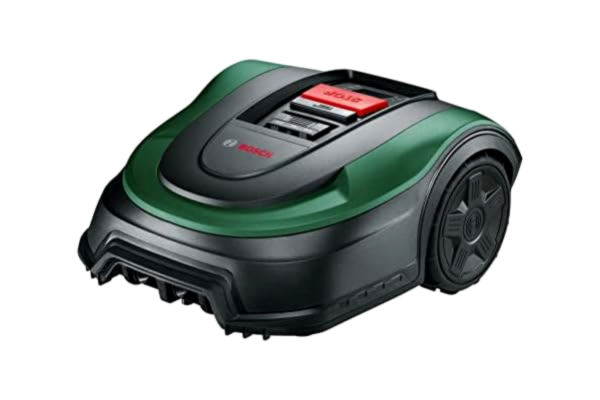 Bosch  Home and Garden 06008B003 Bosch gräsklippare Robot Indego XS (integrerat 18 V batteri, laddningsstation ingår, skärbredd 19 cm, för gräsmattor upp till 300 m2, i låda)