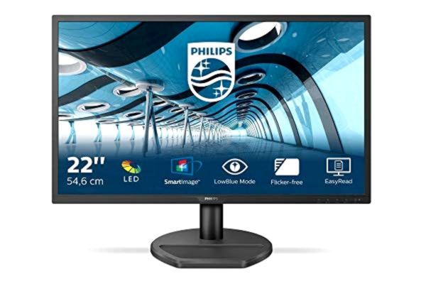 Philips  221S8LDAB monitor FHD 22" (1920 x 1080, 60 Hz, VGA, DVI, HDMI), czarny