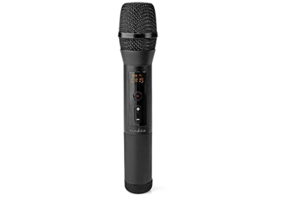 Nedis  MPWL200BK trådlöst mikrofonset | 20 kanaler | 1 mikrofon | kardioid | 70 Hz - 13 kHz | 1000 Ohm | -95 dB | volymkontroll | Svart