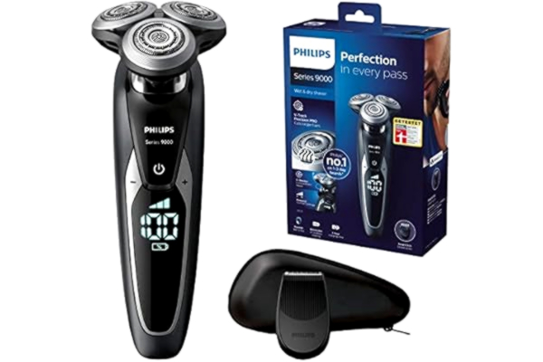 Philips  S9721/41 Rasoir électrique Series 9000 100% étanche avec Trousse de Voyage et Tondeuse de Précision