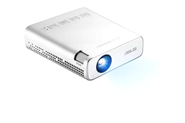 Asus ASUS ZenBeam E1R Mini LED-projektor, WVGA (854x480), upp till 4 timmars videouppspelning, WiFi, Power Bank, USB Type-A, HDMI, vit