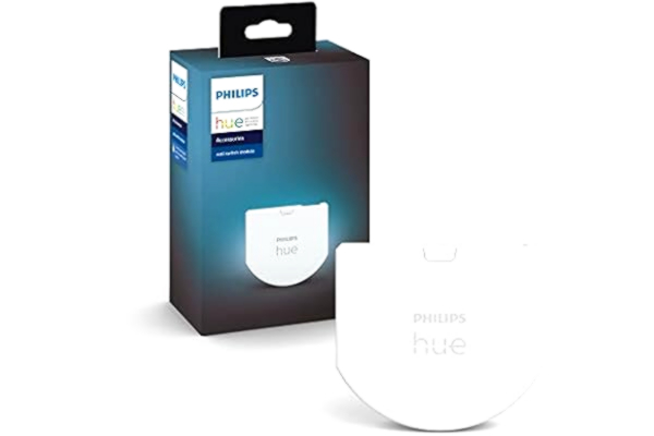 Philips  Hue Väggmodul/Wall Switch Module (1pack), gör dina vanliga strömbrytare smarta, styr din Hue-belysning med strömbrytaren på väggen utan att tappa kopplingen, för Philips Hue-ekosystem, Zigbee