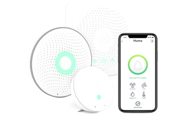 Airthings  House Kit, samordnat system för flera rum för radon- och luftkvalitetsövervakning av inomhusluften