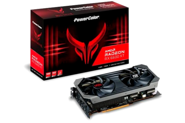 PowerColor  RX 6600XT 8GB rode duivel 8G OC, AXRX 6600XT 8GBD6-3DHE/OC