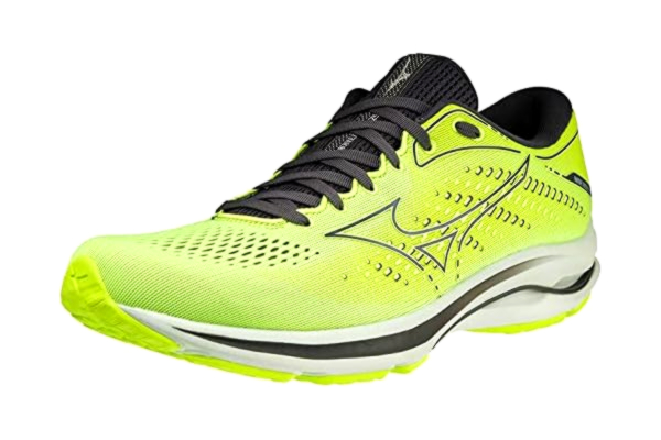 Mizuno  Wave Rider 25, Chaussures de Running Homme, Neolime Ebony Misty Blue, 43 EU