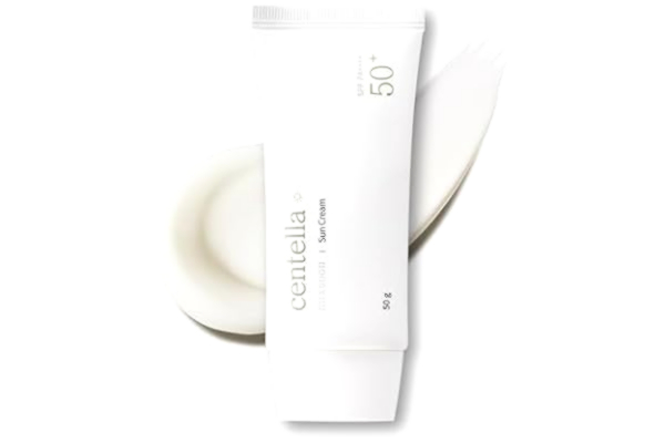 mixsoon  Centella Asiatica Sunscreen – SPF 50+ PA++++ Serumliknande återfuktande solskydd för ansiktet, lätt & kladdfri lugnande vård med Centella för känslig & torr hud, inga vita spår, 50 ml