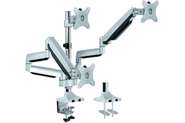 LogiLink  BP0052 3-vägs monitorskrivbordsstativ 7 kg belastning, 33,02-81,28 cm (13-32 tum) silver