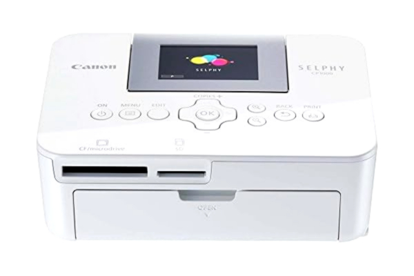Canon  SELPHY CP1000 mini fotoskrivare (skriv ut upp till vykortstorlek 10x15cm, färgsublimering, färgstabil 100 år, utskrift från USB-minne + minneskort, ingen WiFi) vit [utan band, papper, utan batteri]