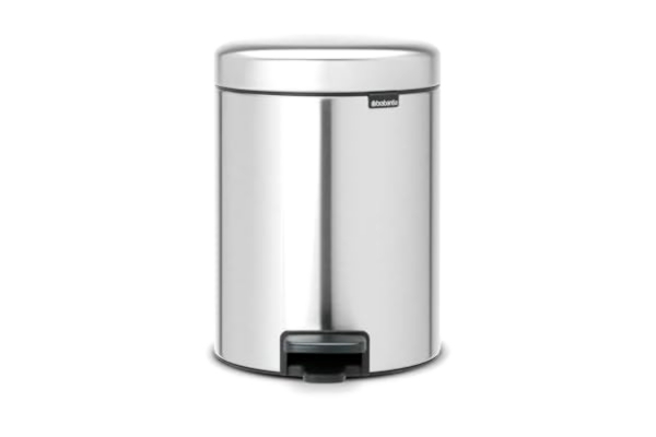 Brabantia  NewIcon Treteimer sanft schließend, Kunststoff-Inneneimer, Matt Steel Fingerprint Proof, 5 Liter
