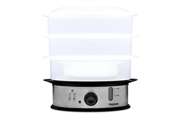 Tristar Cuiseur Vapeur polyvalent Tristar VS-3914 - 11 litres - 1 200 W - Avec panier à riz - Sans BPA