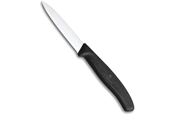 Victorinox  - 6.7633 - Couteau a dent Tres Tranchant Acier Noir/Argent 19 cm