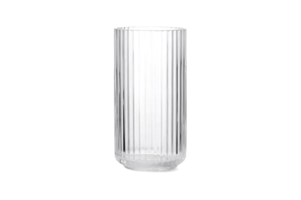 Lyngby By Hilfling Lyngby Porcelæn Vase H20.5 cm Lyngby av munblåst glas tidlös, klar