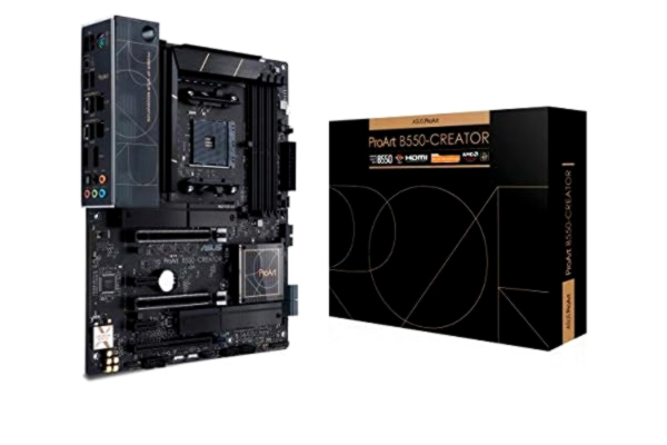 Asus ASUS ProArt B550-CREATOR, AMD B550 Ryzen AM4 ATX motherboard (Thunderbolt 4 Type-C, dual onboard 2.5G Intel LAN, dual M.2, PCIe 4.0, DisplayPort 1.2, HDMI 2.1, USB Port Security Control)