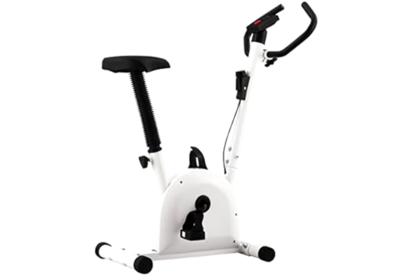 vidaXL  Hometrainer met Bandweerstand Wit Trainingsfiets Cardio Trainer Fiets