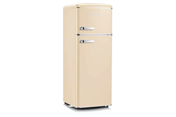 Severin  RKG 8933 Retro Kühl-Gefrierkombination, 61,5cm breit, 206l, LED-Innenbeleuchtung, creme