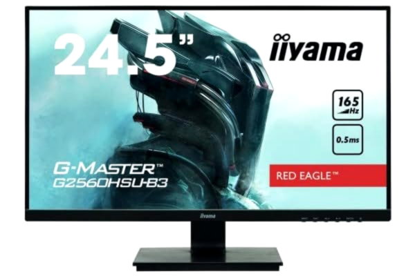 Iiyama iiyama G-Master G2560HSU-B3 Monitor Gaming de 24,5" FullHD (1920x1080, panel TN, 16:9, 165Hz, 0,5ms, 1 HDMI, 1 Displayport, 2 USB2.0, Freesync) Zwart mate