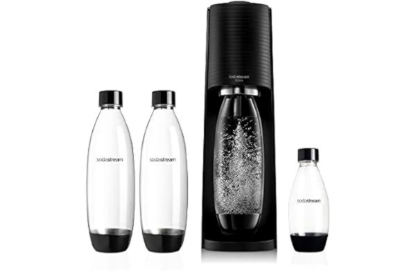 SodaStream  Terra Nero Value Pack, Metal, Plast, Polyethylenterephthalatfolie (PET), Sort, Plast, 1 L, 1 stk, 133 mm