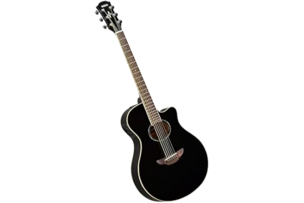 Yamaha YAMAHA APX600 Elektroakustisk Gitarr – Tunn Thinline-kropp, 25” Mensur, System65 Preamp, 3-Bands EQ, Inbyggd Stämapparat, Ovalt Ljudhål – Svart