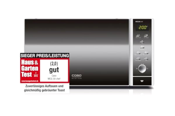Caso  MCG30 kockdesign mikrovågsugn. Mikrovågsugn Edelstahl