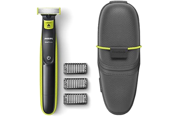 Philips  OneBlade Face QP2520/65 przycinanie, krawędź, golenie do dowolnej długości włosów, 3 x zatrzaskowe grzebienie do wielokrotnego ładowania, do użytku na mokro i na sucho, żółty i czarny