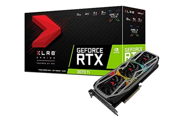 PNY  GeForce RTX™ 3070 Ti 8GB XLR8 Gaming REVEL EPIC-X RGB™ Triple Fan Graphics Card