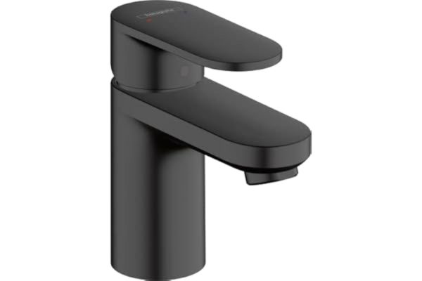 Hansgrohe hansgrohe Vernis Blend - Tvättställsblandare utan avlopp, badrumskran med piphöjd 70 mm, blandare, vattenbesparande handfat (EcoSmart), matt svart, tillverkad av keramik
