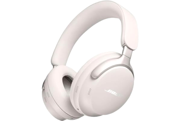 Bose BOSE QuietComfort Ultra trådlösa brusreducerande hörlurar med rumsligt ljud, Over-the-Ear hörlurar med mikrofon, Upp till 24 timmars batteritid, Vit