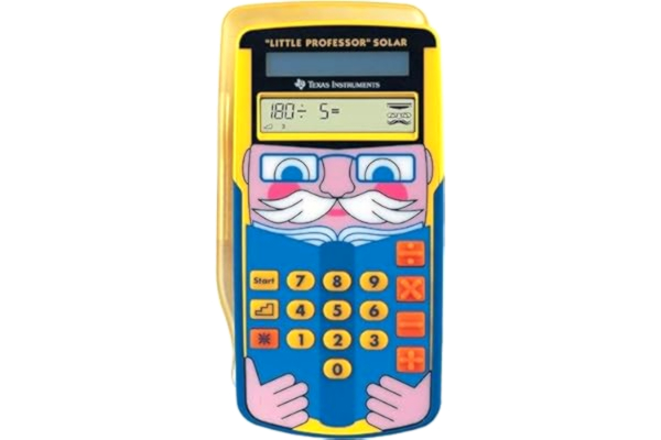 Texas Instruments  TI-Little Professor Solar LPROF/PWB/11E1 Kalkylator, Gul
