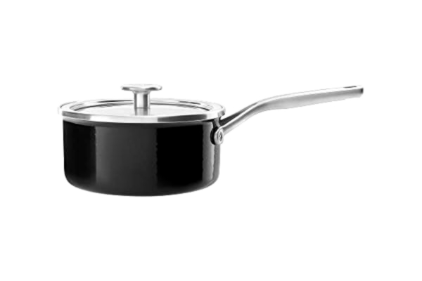 KitchenAid  Steel Core Enamel 16cm/1.3 Litre Saucepan, Onyx Black