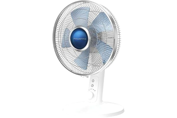 Rowenta  Turbo Silence Extreme+ VU2730 Table Fan | Very Quiet and Powerful | 4 Speeds | Silent Night Mode | Turbo Boost | Automatic Oscillation