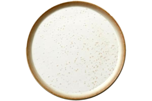 Bitz BITZ tallrik, tårttallrik, desserttallrik av stengods, 21 cm i diameter, kräm/kräm