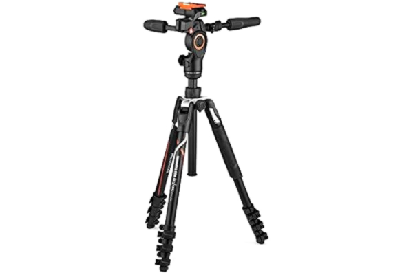 Manfrotto  Befree 3-Way Live Advanced Camera Tripod for Sony's Alpha Cameras, Aluminium Travel MiniTripod, Lever Lock, with 3-Way Fluid Head, for Photo and Video, Vlogging Equipment, with Carry Bag