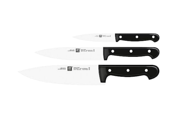 Zwilling ZWILLING Messer-Set, 3-tlg., Spick-/Garniermesser, Kochmesser, Fleischmesser, Rostfreier Spezialstahl/Kunststoff-Griff, Twin Chef