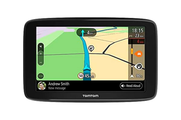 TomTom  Car Sat Nav GO Basic, 6 Inch, with Traffic Congestion and Speed Cam Alert Trial Thanks to TomTom Traffic, EU Maps, Updates via WiFi, Integrated Reversible Mount