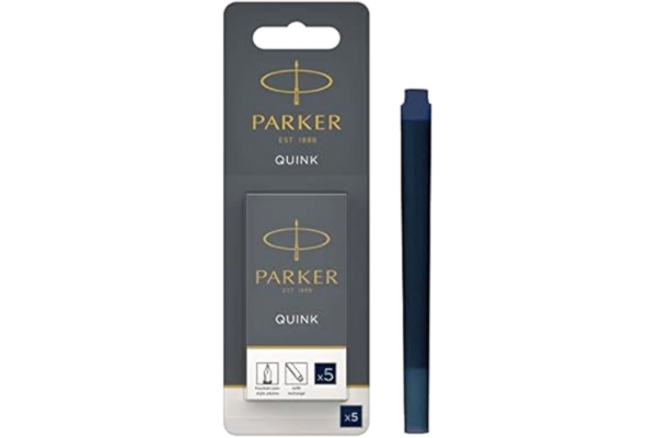 Parker PARKER QUINK långa bläckpatroner för reservoarpennor | Blåsvart | 5 st