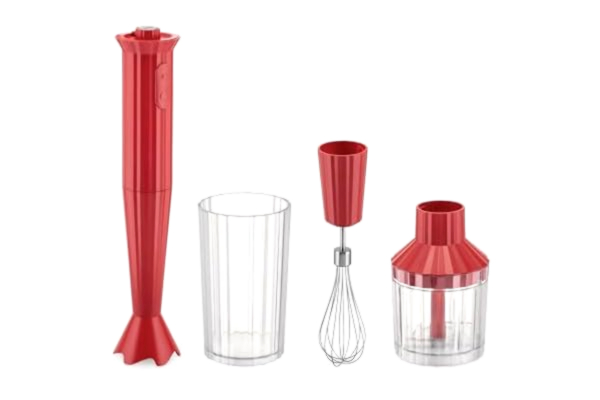 Alessi  MDL10S Plissé -sauvasekoitinsetti, punainen