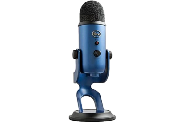 Blue Microphones Blue Yeti USB-mikrofon för inspelning, streaming, gaming och podcasting på PC och Mac, kondensatormikrofon med Blue VO!CE-effekter, justerbart stativ, Plug and Play - Blå